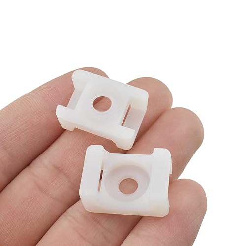 Acoeitl Zip Tie Base Saddle Type Zip Tie Anchors Cable Tie Base Saddle Type Mount Wire Holder with 5mm Screw Hole for Office Home Garden TV cables