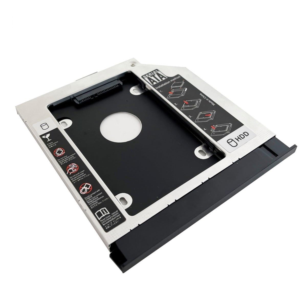 2nd HDD SSD Hard Drive Optical Frame Caddy Tray for Lenovo ThinkPad E540 E531 only with Bezel Front Panel Faceplate Metal Bracket Holder