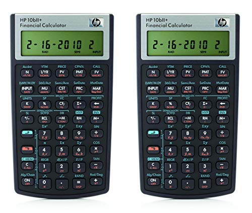 HP 10bII+ Financial Calculator (NW239AA), 2 Pack