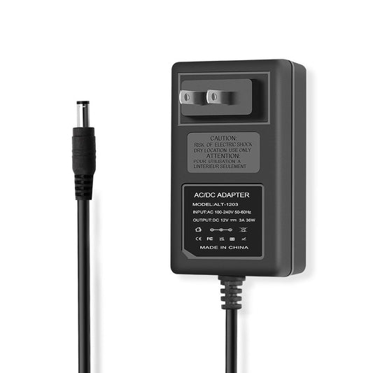 12V 3A 36W DC Power Supply Adapter, 100-240V AC to DC 12 Volt 3 Amp Adapter, Power Cord with 5.5mm x 2.5mm Barrel Plug for LED Strip Lights 3D…