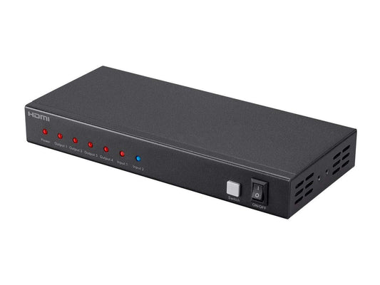 Monoprice Blackbird 4K 2x4 HDMI Splitter and Switch - Dolby Vision and Dolby TrueHD Support, Built in Automatically Adjusting Amplifier, 4K@60Hz, HDCP