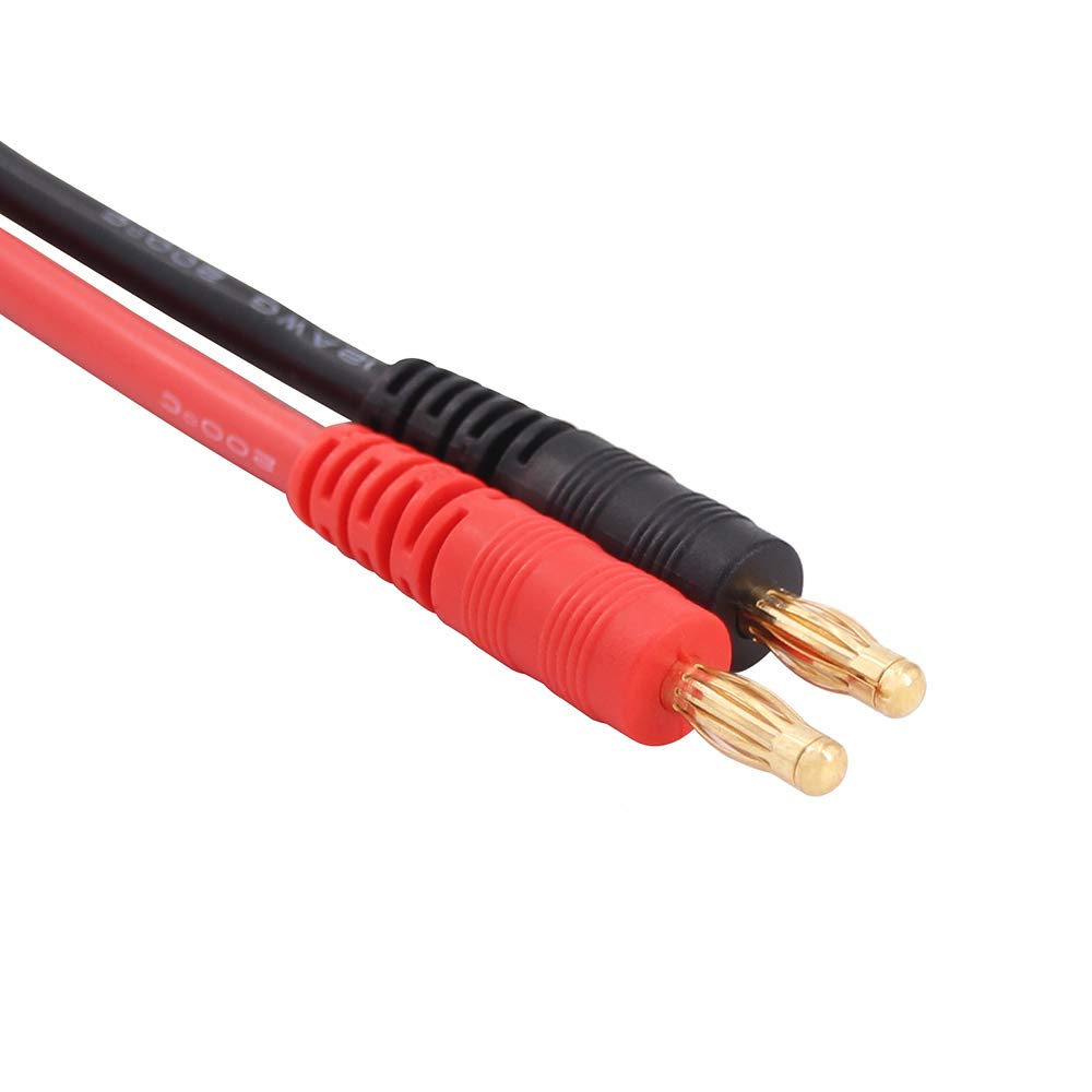 OliYin 1pc 6X EC5 Connector to 4mm Banana Plug Parallel Adapter Battery Charging Cable 27cm