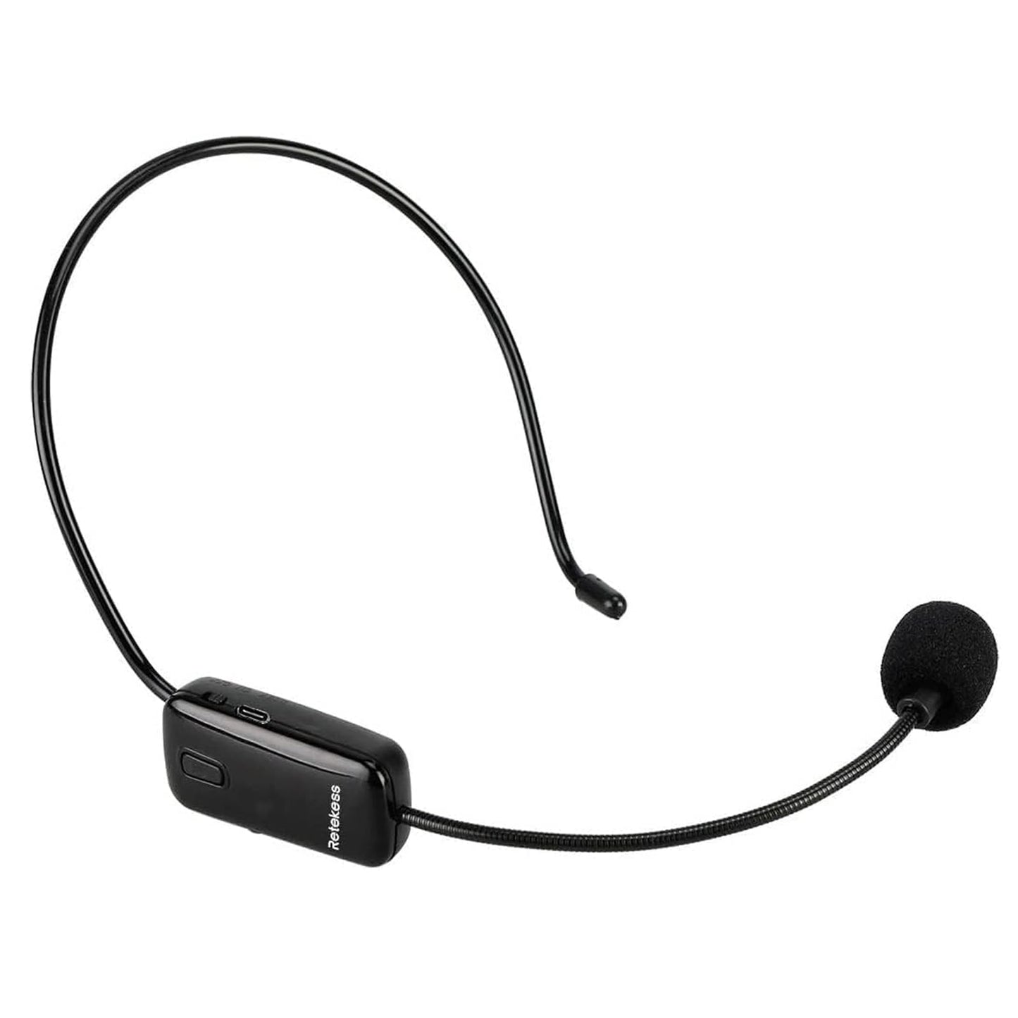 Retekess TR503 Wireless FM Microphone Headset, Hands-Free with Rechargeable Battery for Voice Amplifier, Church, Tour Guide, Teacher, Salesman