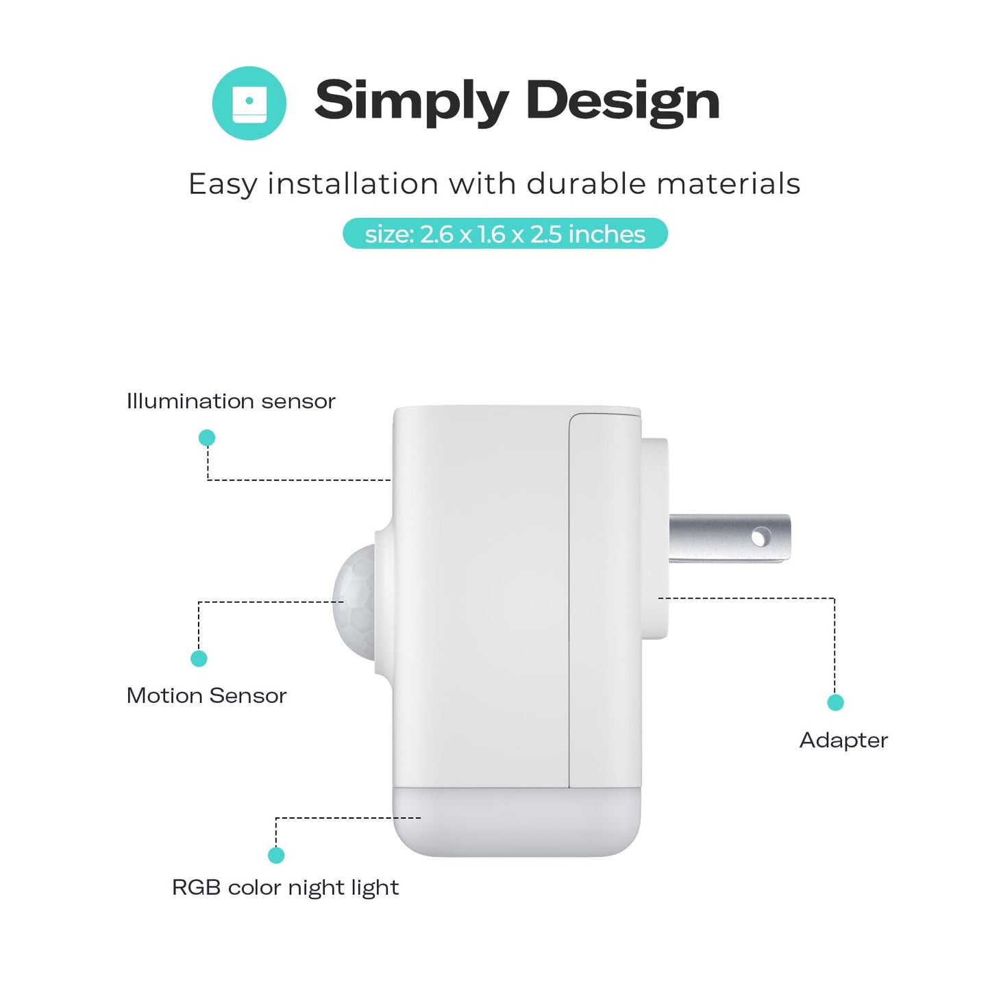 THIRDREALITY Multi-Function Night Light, Zigbee Repeater, 3-in-1 Combines a Motion Sensor, a Illumination Sensor and RGB Color Night Light, 1-100%