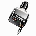 [Esoulk] 81W Retractable Car Charger, 3-Port USB C & USB A Fast Charging Adapter with Built-in 45W Cable for iPhone 17/16/15, for Samsung Galaxy, iPad