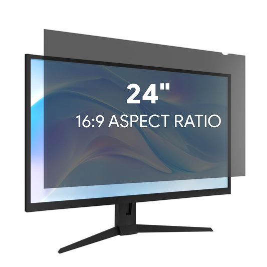 Staples TECH Privacy Filter, 24 Inch Widescreen Monitor, Black