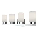 Canarm IVL429A04CH Milo 4-Light Bath Vanity Light, Chrome