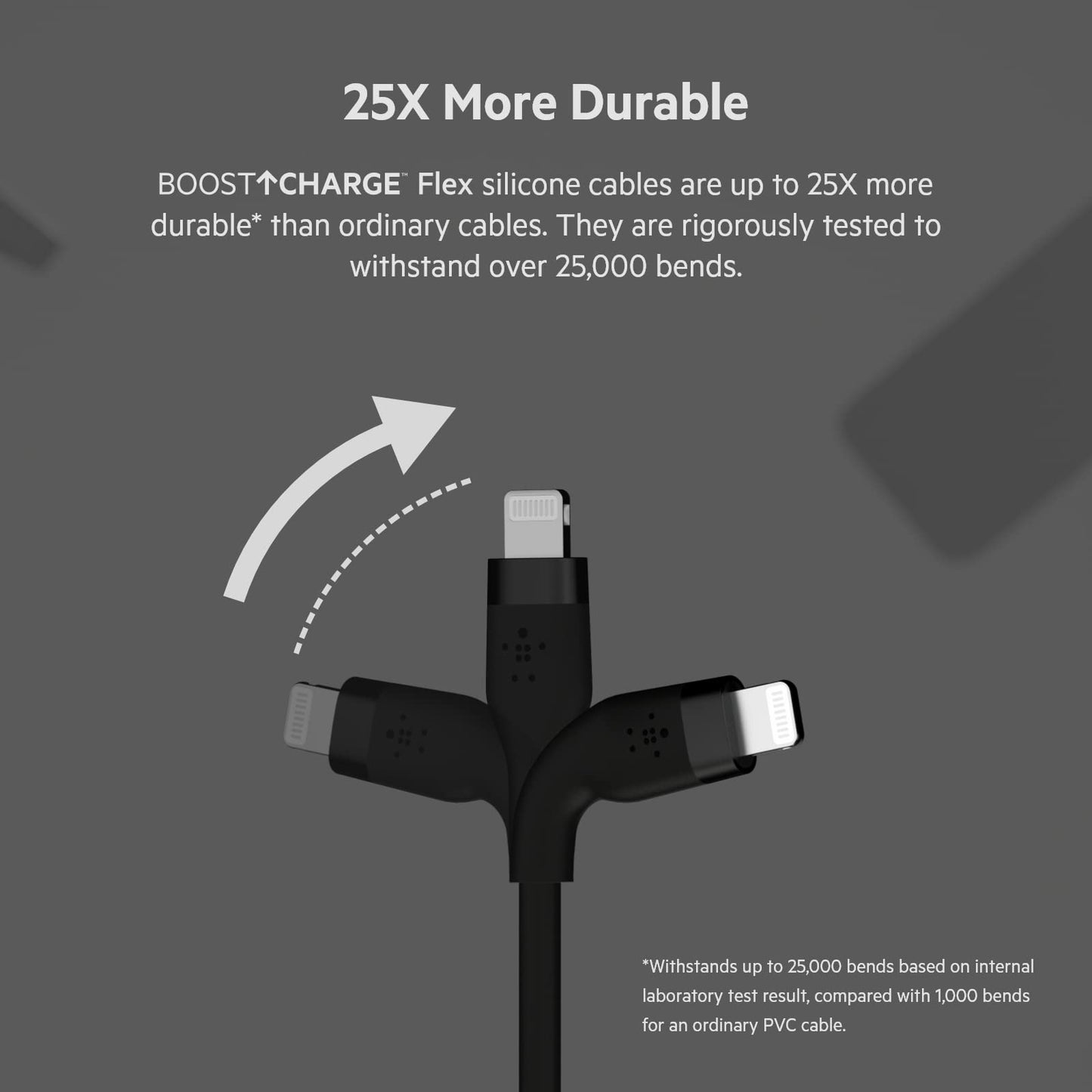 Belkin BoostCharge Flex Silicone USB Type A to Lightning Cable (2M/6.6FT), MFi Certified Charging Cable for iPhone 13, 12, 11, Pro, Max, Mini, SE…