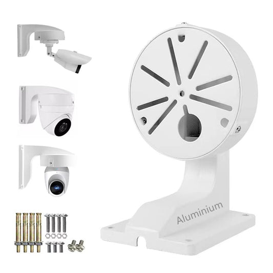 compcctv Security Camera Mount Bracket, Aluminum Indoor Outdoor Wall Mount Bracket L-Type Bracket for CCTV Security Dome IP Camera Mounting,Universal
