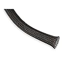 Braided Sleeving, 0.125 in, 10 Ft, Black