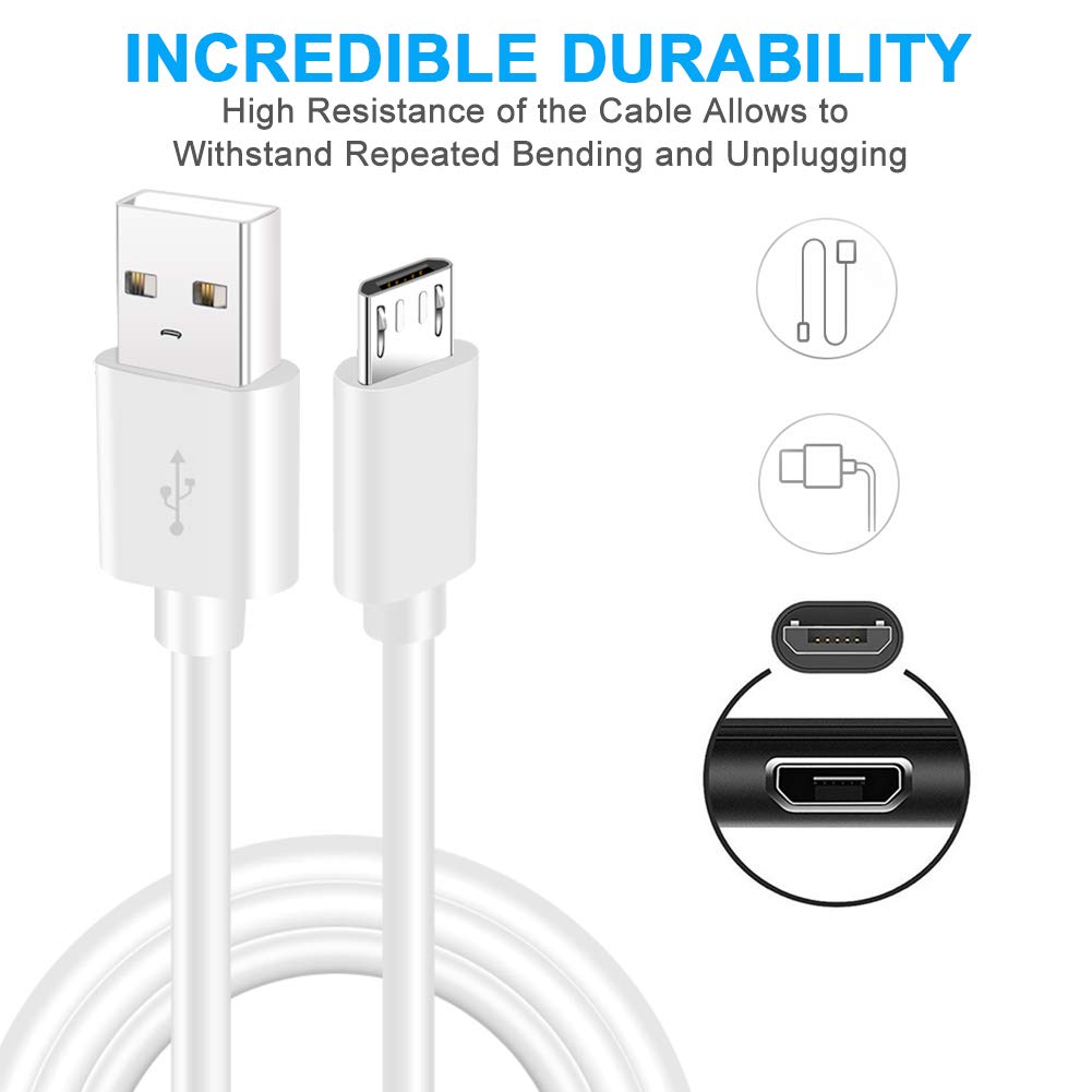 10ft USB Power Extension Cable for Wyze Cam,WyzeCam Pan,YI Camera,NestCam Indoor,Netvue,KasaCam,Furbo Dog,Blink,Cloud Cam,Long USB to Micro USB