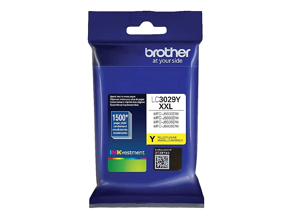 Brother LC3029Y Super High Yield Yellow Ink Cartridge, 1 Count (Pack of 1)