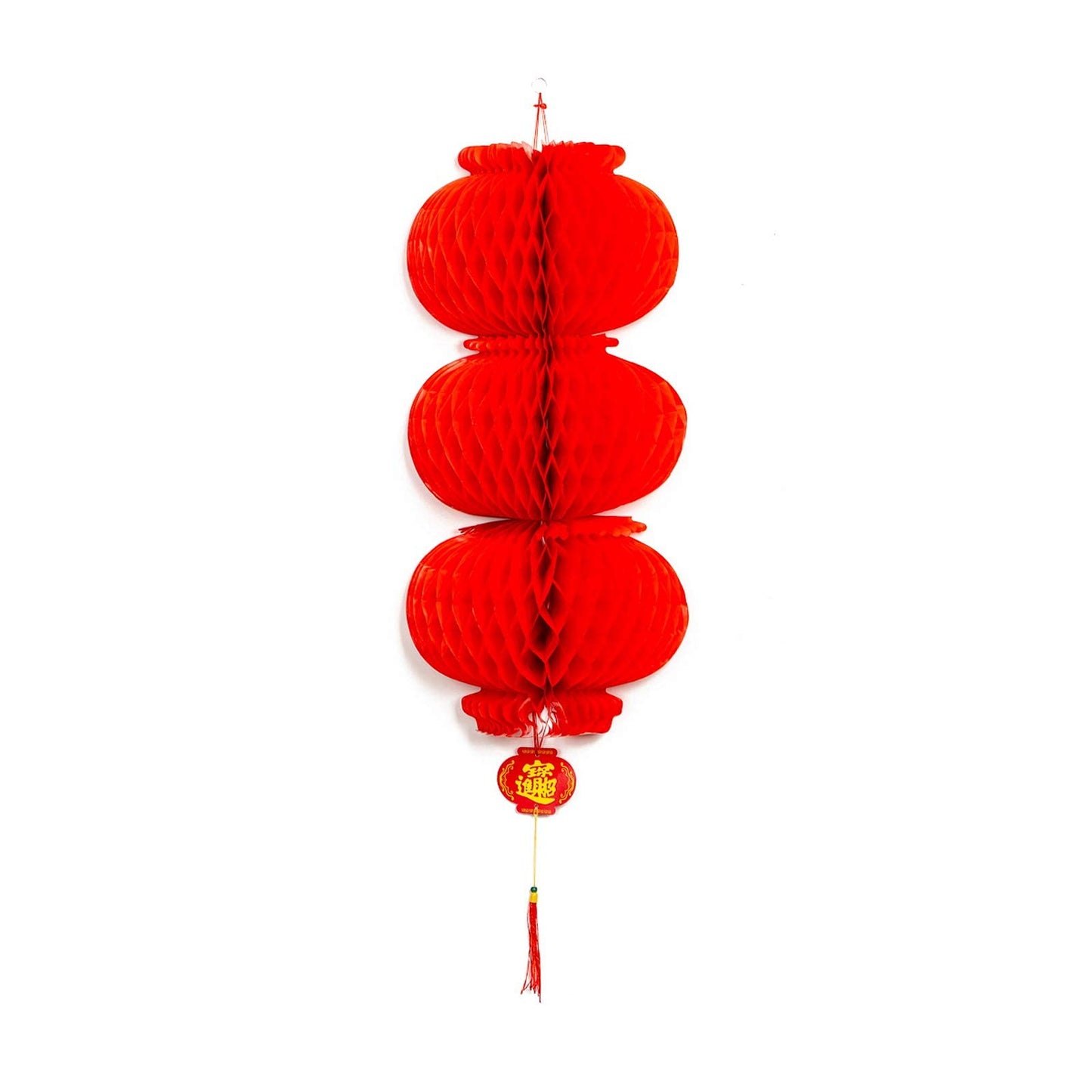 ASIAN HOME 3-Layer Red Paper Lantern Hanging Lanterns for Chinese Spring Festival, Wedding, Celebration, Lantern Festival Festive Decoration (10