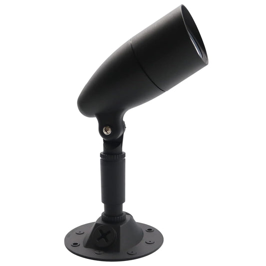 HOMEnhancements LED Outdoor Single Bullet Flood Light, 10W Hardwired Spotlight, Waterproof Security Light for Yard, Patio & Landscape, 3000K Warm