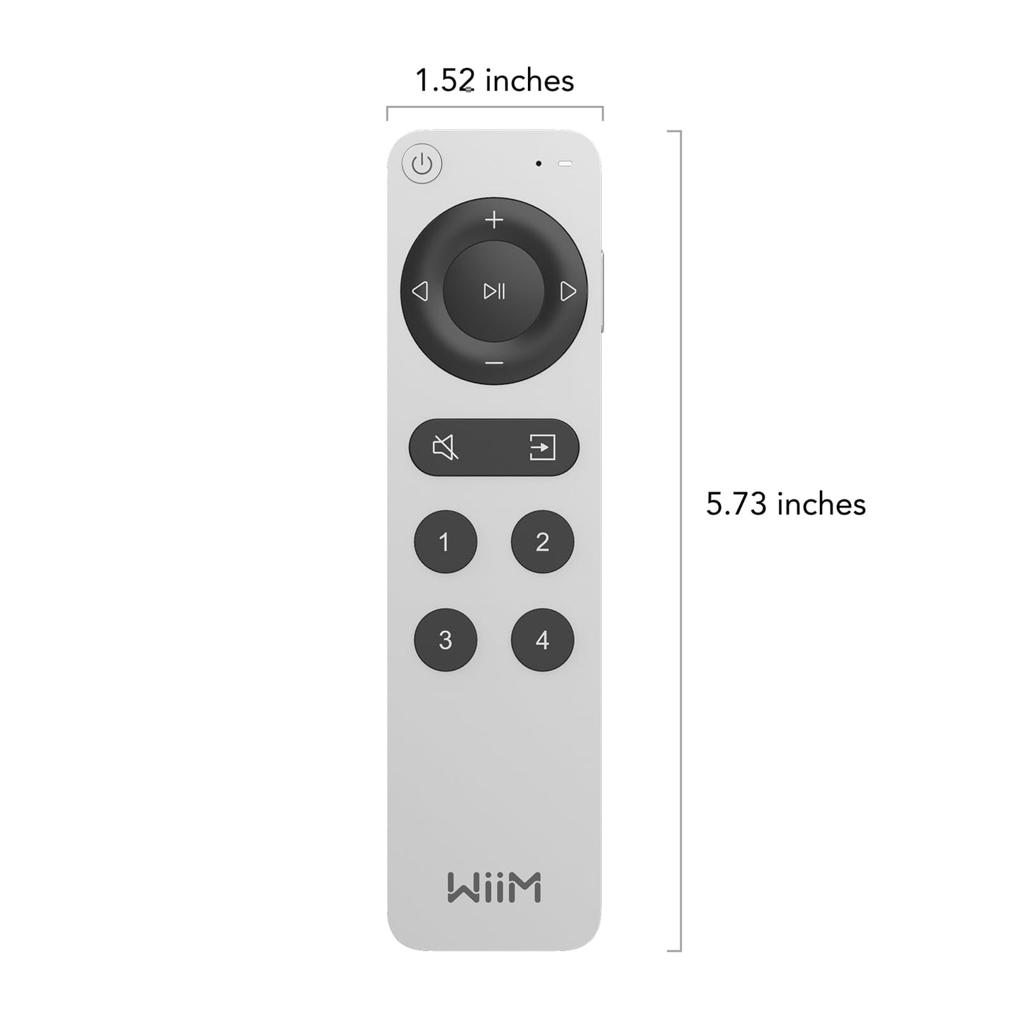 WiiM Voice Remote 2 for WiiM Music Streamers and Amplifiers | Push-to-Talk, 4 Smart Preset Buttons | Rechargeable Battery | Sleek Aluminum Design |