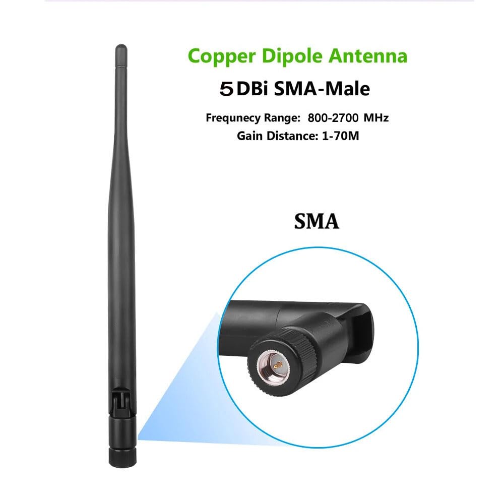 4G LTE Cellular Trail Camera Antenna 5dBi SMA Male Antenna Compatible with 4G LTE Hotspot Router AT&T MF279, Wireless Modem, Wireless Home Phone