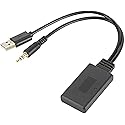Bluetooth Audio Adapter Auto Aux 3.5mm Car USB Receiver Cable for Speaker Music