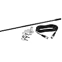 Pro Trucker CB Radio 3' Antenna Kit with 750 Watt Flex Antenna, Mount, and Coax Cable - Black