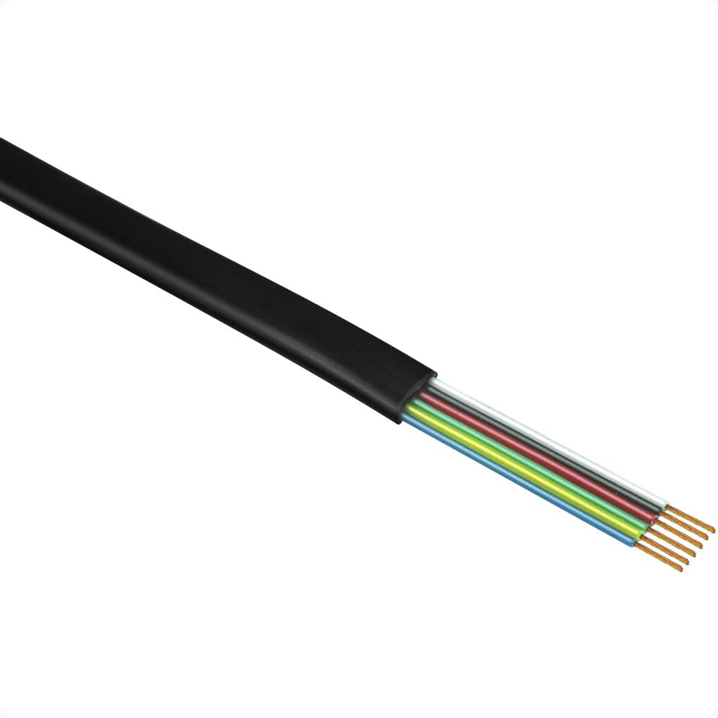 NECABLES 2Pack RJ12 Cable 3ft Phone Cord RJ12 6P6C Male to Male Straight Wired for Both Data and Voice Use Black - 3 Feet