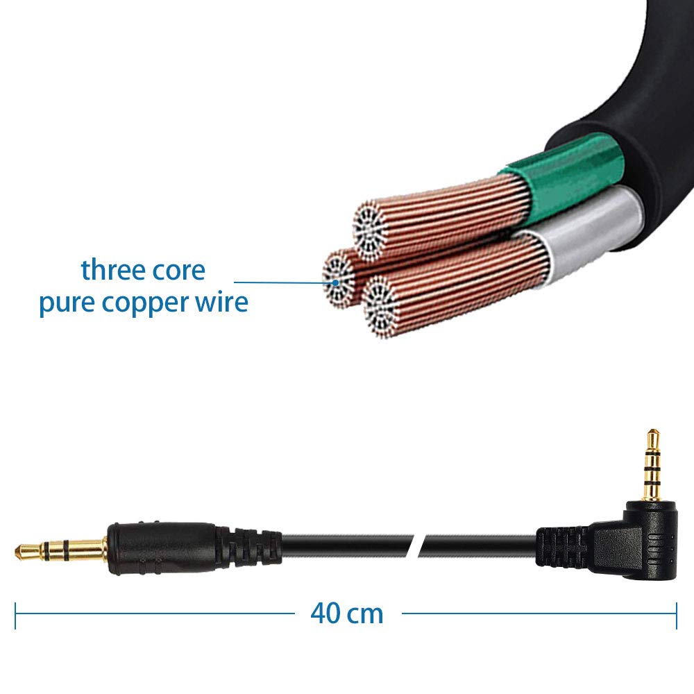 Camera Shutter Connecting Cable 3.5mm-DC2 Camera Connecting Cord Plug Compatible for Nikon Cameras (Fit for Pixel Shutter Remote Control TW-283