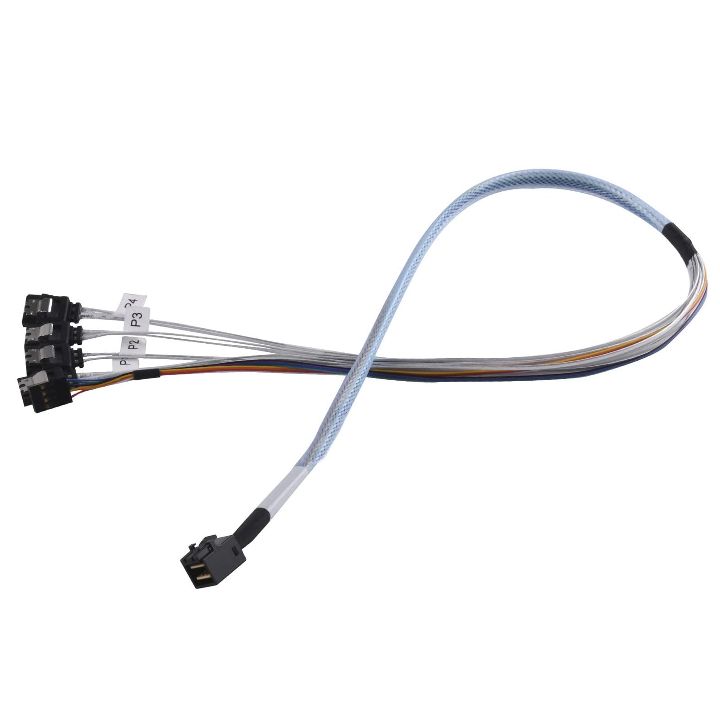 SilverStone Technology 36 Pin Minisas Sff-8643(Target) to SATA 7Pin(Host)+Sideband Cable 0.6M Components Other CPS05-RE
