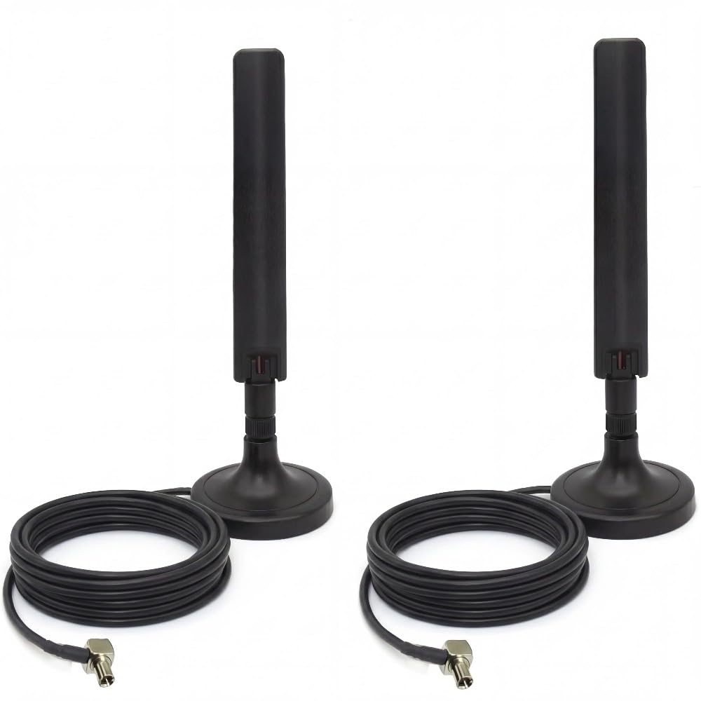 2-Pack 10dBi 5G 4G LTE Antenna with Magnetic Base - TS9 Dual MIMO External Antenna for Netgear Nighthawk M6 MR6110 MR6500 M5 MR5100 M1 MR1100 LB1120