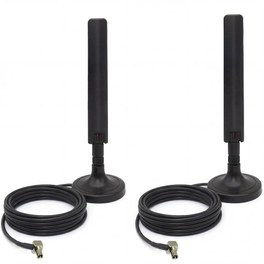 2-Pack 10dBi 5G 4G LTE Antenna with Magnetic Base - TS9 Dual MIMO External Antenna for Netgear Nighthawk M6 MR6110 MR6500 M5 MR5100 M1 MR1100 LB1120