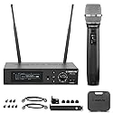 Phenyx Pro True Diversity Wireless Microphone System w/ 1000 Tunable Channels, Single Cordless Mic Set w/Auto Scan, UHF Professional Dynamic