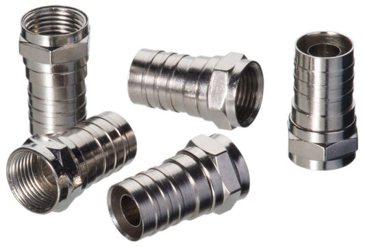 IDEAL INDUSTRIES INC. 85-037 RG-6 F Hex Crimp Connector, (10/Card)