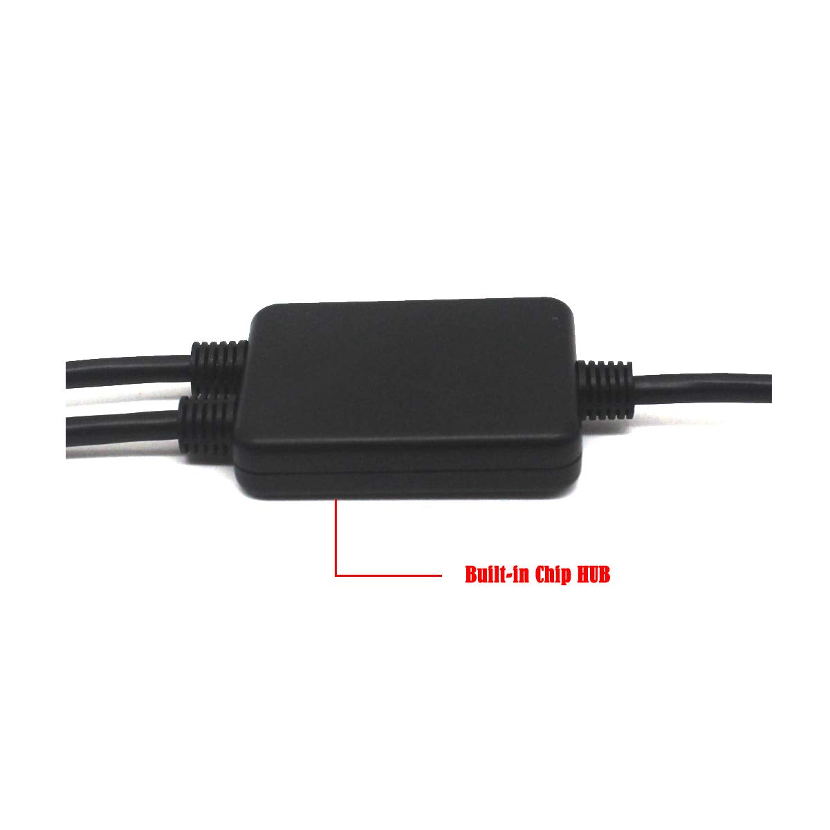 Kework 12 Inch Right Angle USB 2.0 Splitter Cable, USB Extender 1 Male to 2 Female HUB Extension Cord