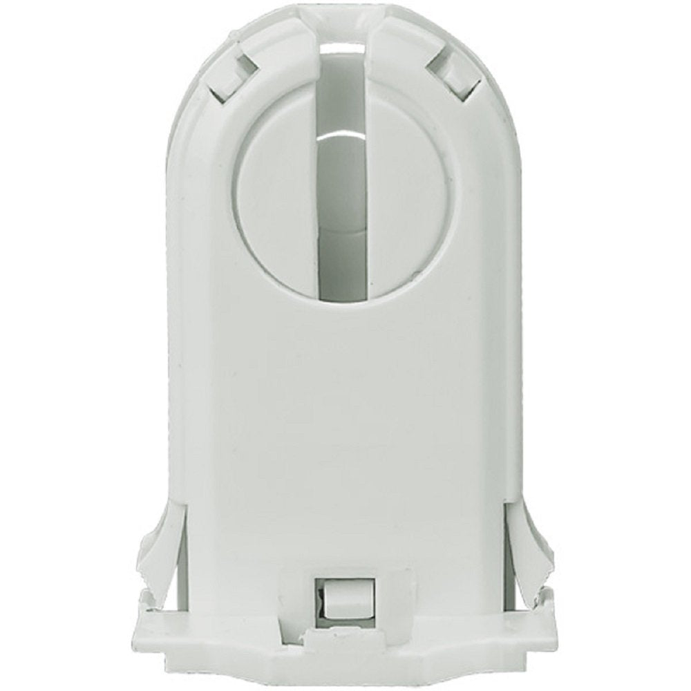 Leviton 660W Tall Profile Medium Bi-Pin Lamp Center for T-8 and T-12 Lamps Slide-On Linear Fluorescent Lampholder, 23660-SNP, White