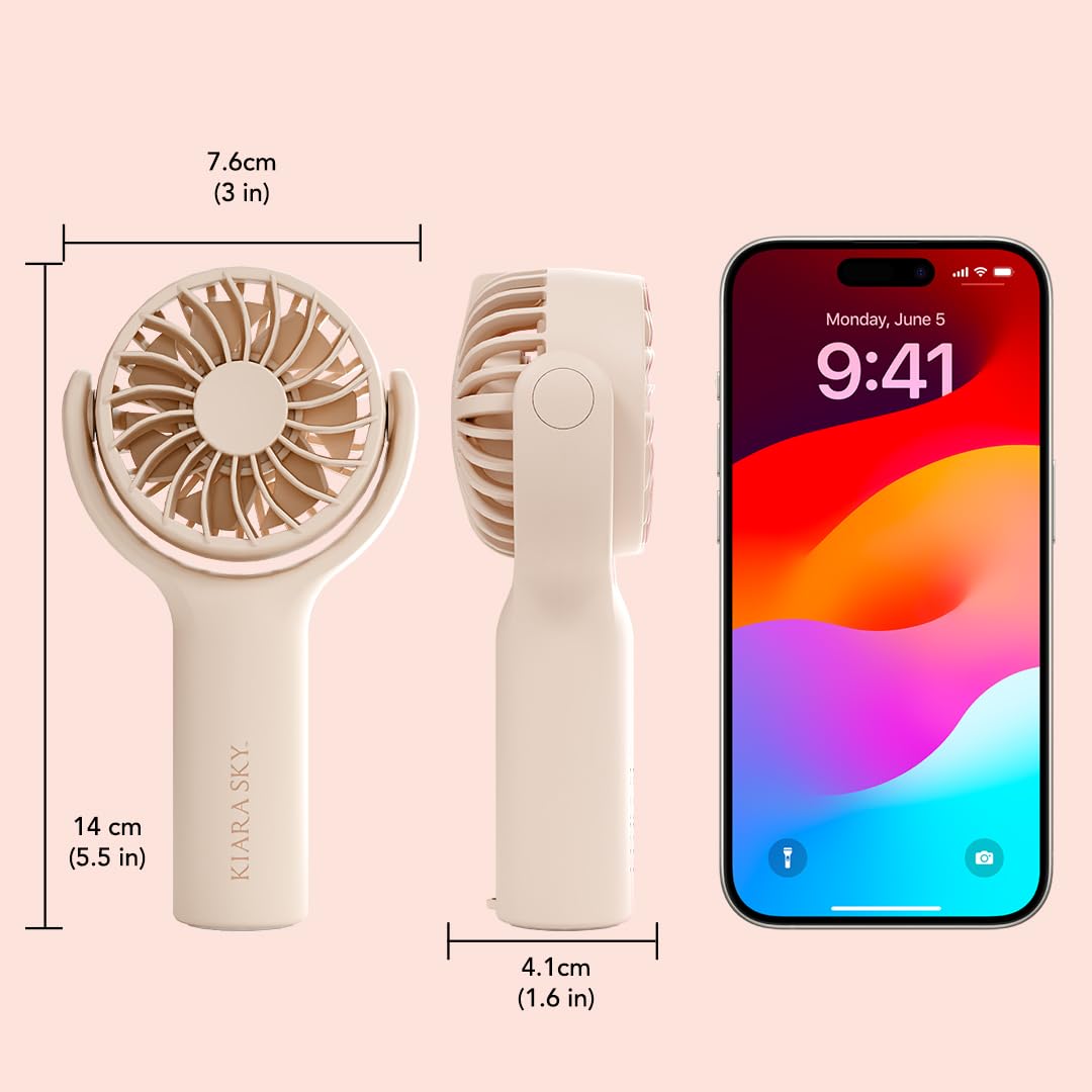 KIARA SKY Lash Fan | Portable Rechargeable Wireless Mini Handheld Lash Fan | 3 Speed Settings | Dryer for Eyelash Extensions | Air Cooling Blower