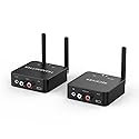 5.8GHz&5.2GHz Dual-Band Wireless Audio Transmitter Receiver for TV/PC, 160ft Long Range 0.018s Low Latency with Built-in 2.4G Bluetooth 5.3 Receiver