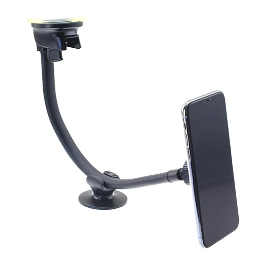 Car Mount Magnetic Holder Compatible with Cricket Magic 5G/Innovate E 5G/Dream 5G, Dash Windshield Strong Grip Long Gooseneck Strong Magnets
