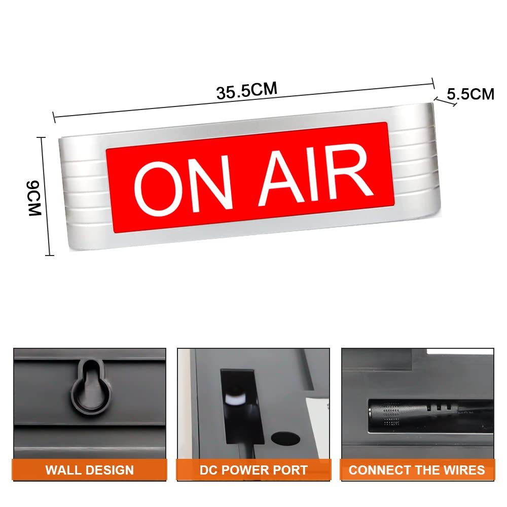 Neon Sign Light Recording Warning Sign for Studio Radio Station Office or home Decor,Different Lighting Modes Wireless Using With Remote Control (On