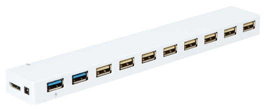 USB Hub, Bus Powered, USB 3.0, 10 Ports
