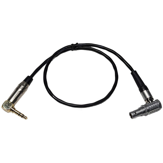 Milestock Tentacle 3.5mm TRS to Right Angle LEMO 5-pin Timecode Cable for Arri Alexa Mini/LF/XT, Zaxcom, Sound Devices 644, Lockit, Deity TC-1