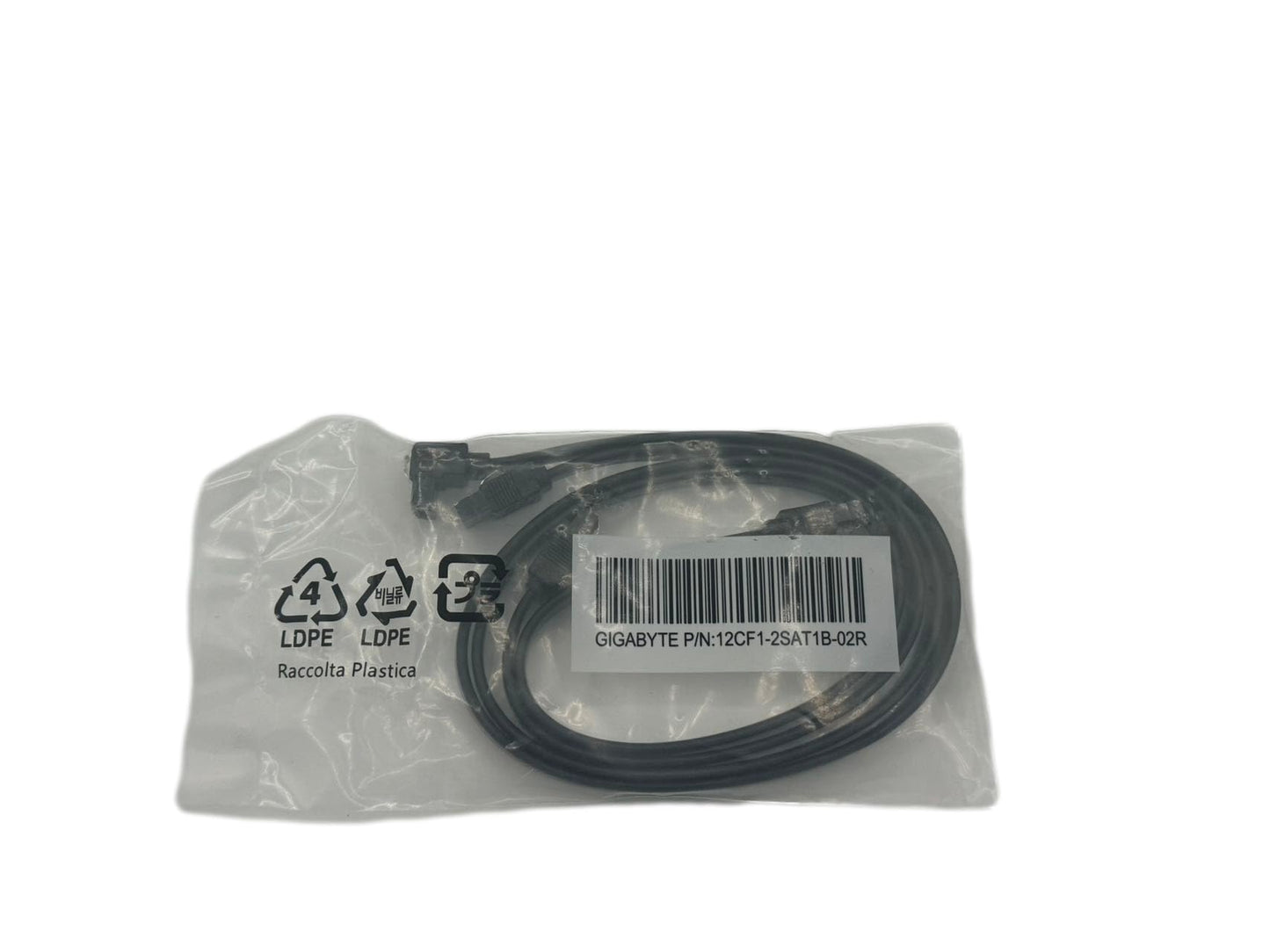 GIGABYTE SATA III Cable - 16 Inch Right Angle & Straight, Compatible for HDD & SSD (6.0 Gbps SATA III, 1 Pack)