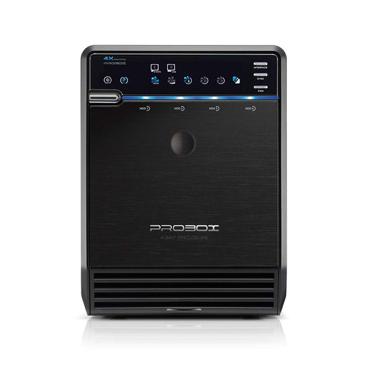 Mediasonic PROBOX 4 Bay DAS 3.5” SATA Hard Drive Enclosure - USB 3.0 eSATA Support 30TB HDD (HF2-SU3S3)