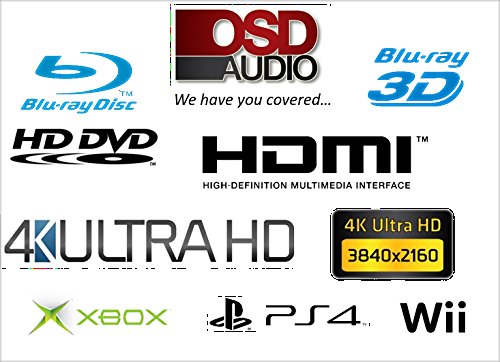 OSD Audio 6ft HDMI Cable - High Speed Supports Fire TV, Apple TV, Ethernet, Audio Return, 4K Ultra HD, HD 1080p, 3D, Xbox PlayStation PS3 PS4 PC