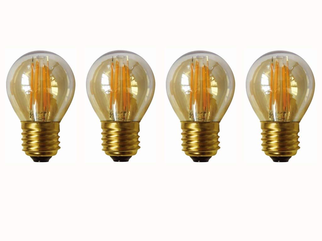 4W G45 Dimmable LED Filament Bulb G45 LED Vintage Edison Bulbs E26/E27 Medium Base Lamp for Home Pendant Antique Light,G14/G45 Shape,E26/E27 Socket