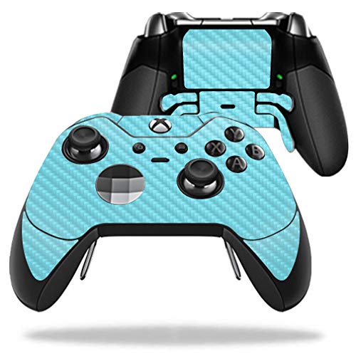 MightySkins Carbon Fiber Skin for Microsoft Xbox One Elite Controller - Baby Blue | Protective, Durable Textured Carbon Fiber Finish | Easy to Apply