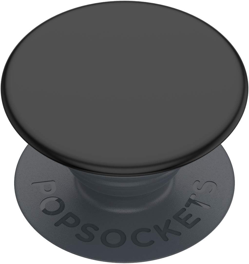 PopSockets PopGrip Basic Phone Grip and Stand - Expandable, Fixed Top, Secure Hold for Texting & Photos - Works with Most Smooth Cases - Gel Adhesive