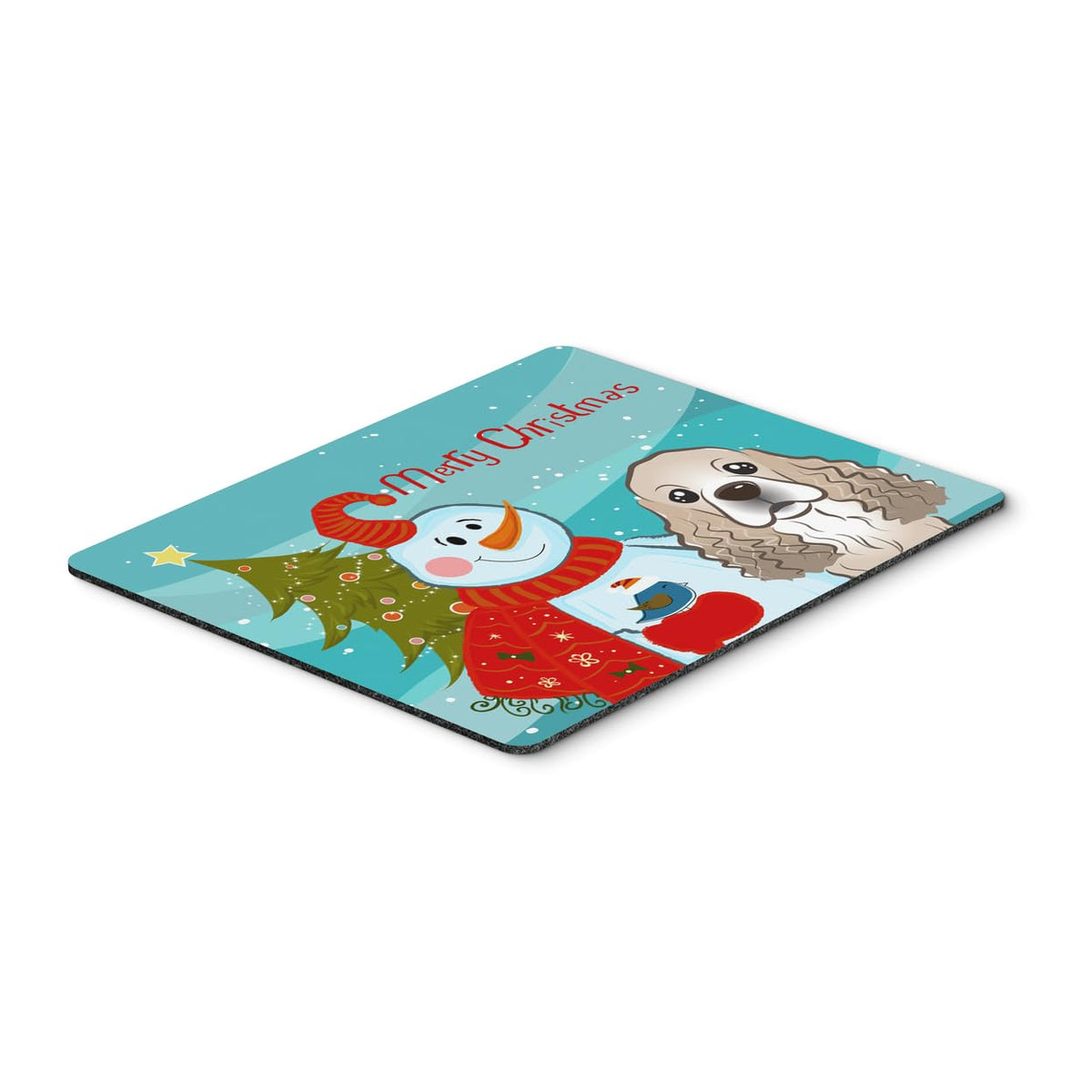Caroline's Treasures BB1836MP Snowman with Cocker Spaniel Mouse Pad, Hot Pad or Trivet for Home Office Gaming Working Computers Laptop Mouse