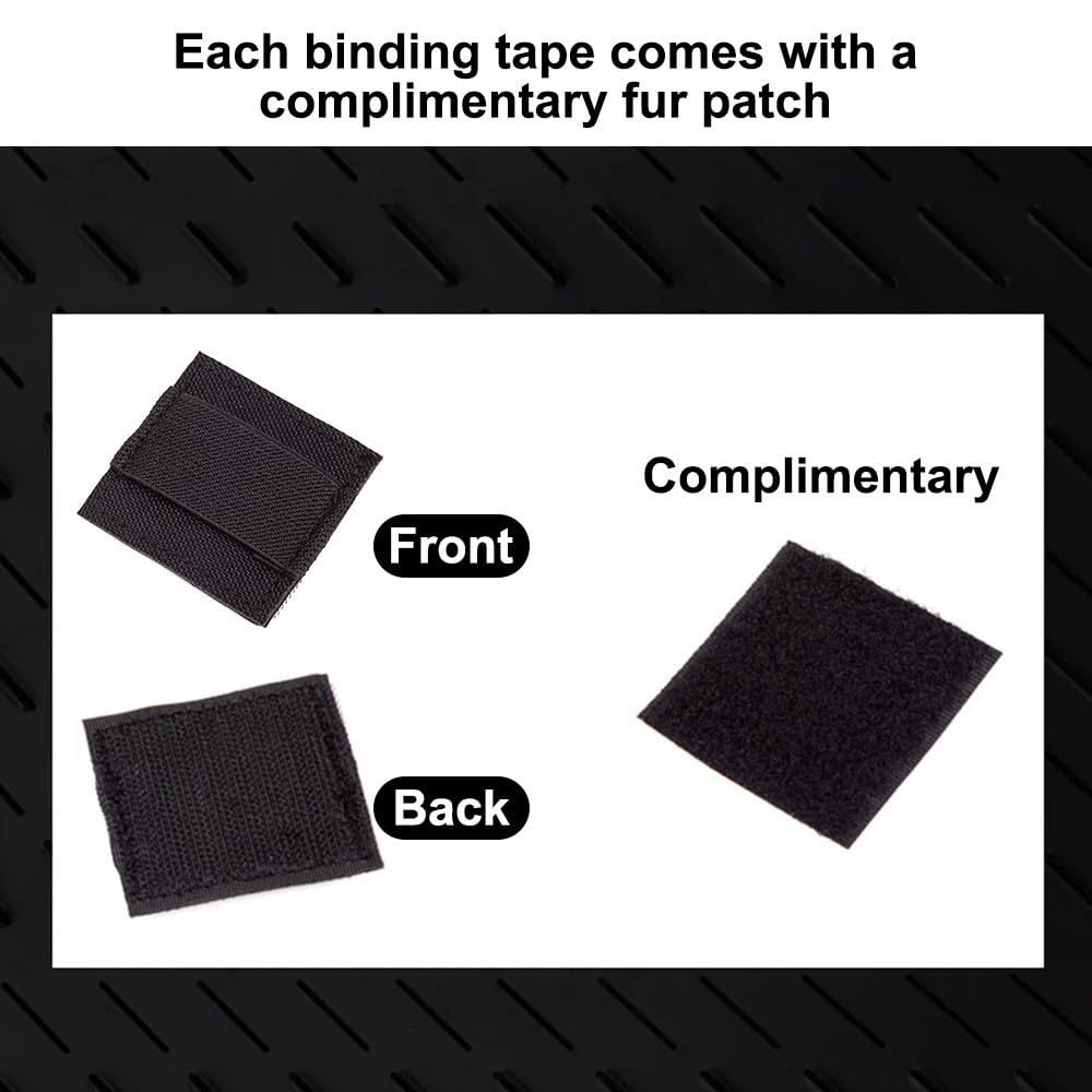 Tactical Cable Storage Sticker, Hook & Loop Headset Cable Tie, Elastic Headset Wire Organizer for Helmet, Headset, Walkie-talkie, Vest