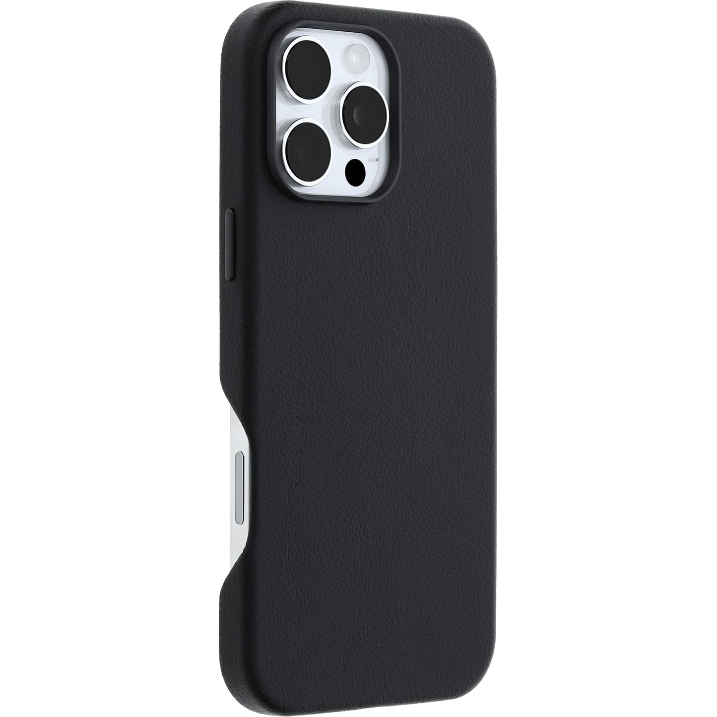 OtterBox iPhone 16 Pro Max Symmetry Series Cactus Leather for MagSafe - Noir Ash Black - Ultra-Thin, Sleek iPhone Case, Premium iPhone Case, MagSafe