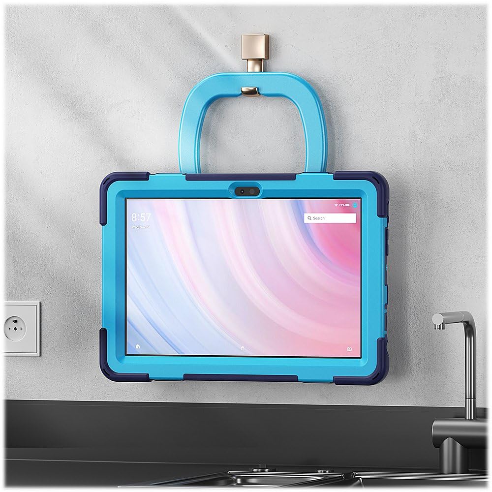 SaharaCase Amazon Fire HD 10 (2023) Splash Series Heavy Duty Case - Integrated Kickstand, Built-in Screen Protector, Convenient Handle (Blue)