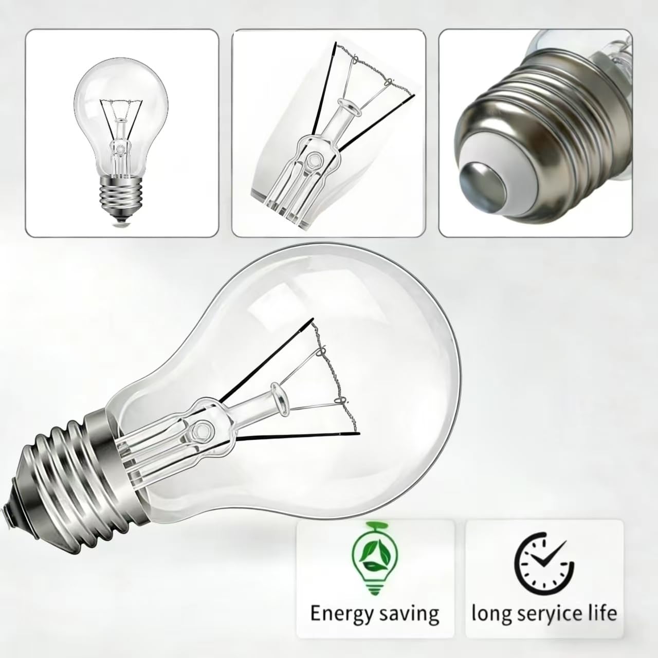 NABKRA 75 Watt Incandescent Light Bulbs, 75W A19 Shatter Resistant Rough Service Light Bulb, Soft White - 12 Pack