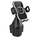 WixGear Cup Holder Phone Mount with Adjustable Neck, Cellphone Holder for Car, Upgraded Cup Phone Holder for Car, Compatible with iPhone, Samsung