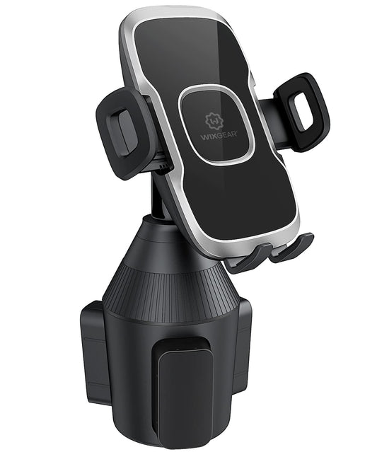 WixGear Cup Holder Phone Mount with Adjustable Neck, Cellphone Holder for Car, Upgraded Cup Phone Holder for Car, Compatible with iPhone, Samsung